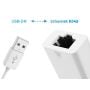 USB A to RJ45 Ethernet Adapter, 10/100 Mbps Fast Ethernet, Male to Female, White thumbnail