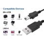 1 ft USB 2.0 Type A Male to Mini 5-Pin Male Cable, black color, double-shielded for 480Mbps data transfer, ideal for digital cameras and small USB devices. thumbnail