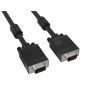 15ft SVGA Male to Male Monitor Cable, black color, with ferrite core and HD15 connectors for high-quality display connections with EMI/RFI protection. thumbnail