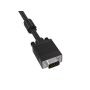 15ft SVGA Male to Male Monitor Cable, black color, with ferrite core and HD15 connectors for high-quality display connections with EMI/RFI protection. thumbnail