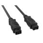 6ft FireWire 800 Cable IEEE-1394b 9-Pin Male to Male Data Transfer Cable, Black thumbnail