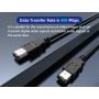 10ft FireWire 400 Cable IEEE-1394a 6-Pin Male to Male Data Transfer Cable, Black thumbnail