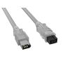 6ft IEEE 1394b FireWire 800 9-pin to 6-pin Male to Male Data Transfer Cable, Clear thumbnail