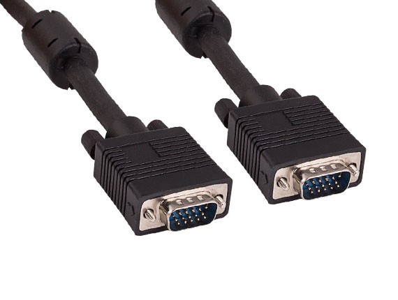 100ft SVGA VGA Male To Male 28AWG Double Shielde Cable Cord with ferrite core PC